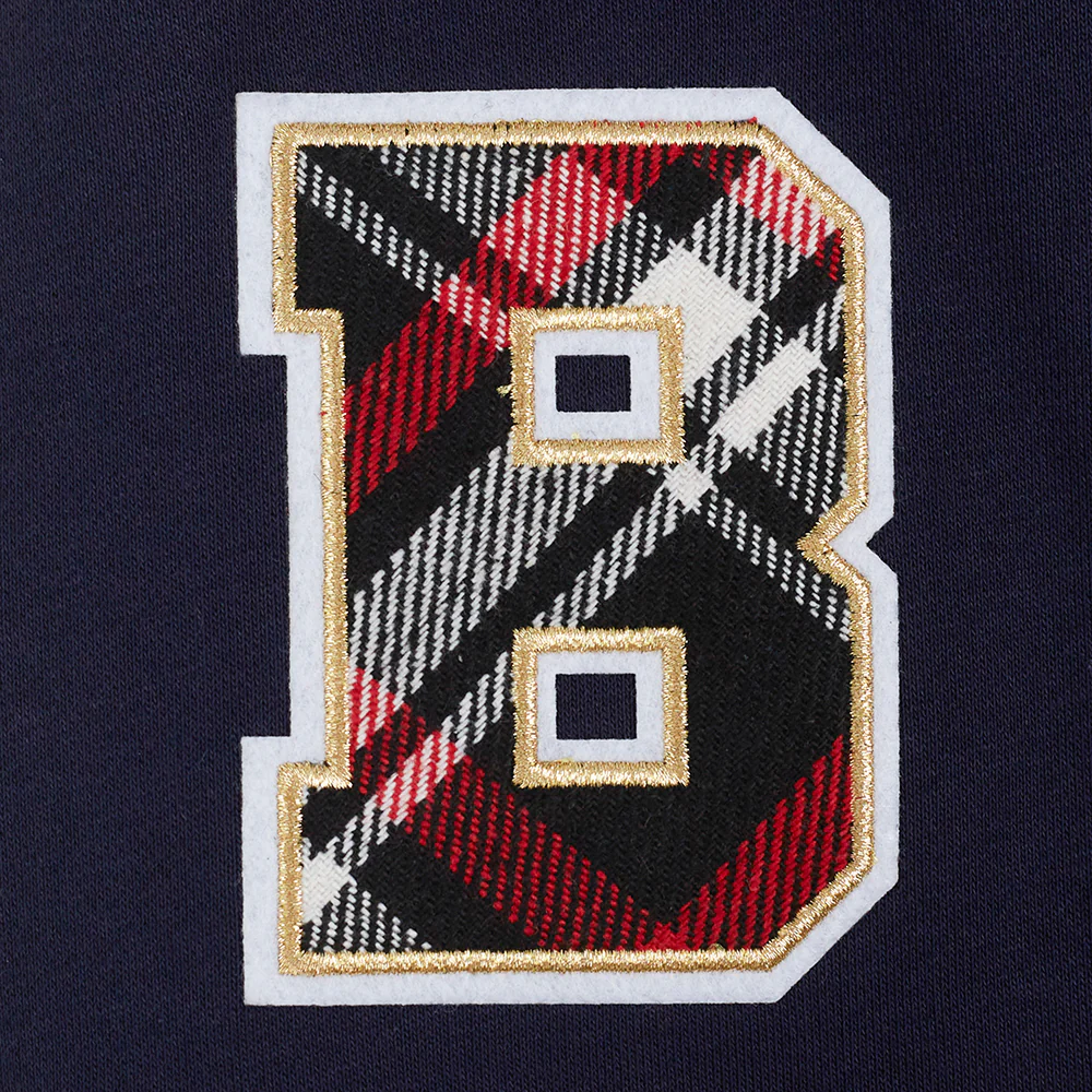 MLB ATLANTA BRAVES PRO PREP RIB FLEECE WOMEN'S CROPPED PULLOVER HOODIE (MIDNIGHT NAVY/RED/MIDNIGHT NAVY) - Image 6