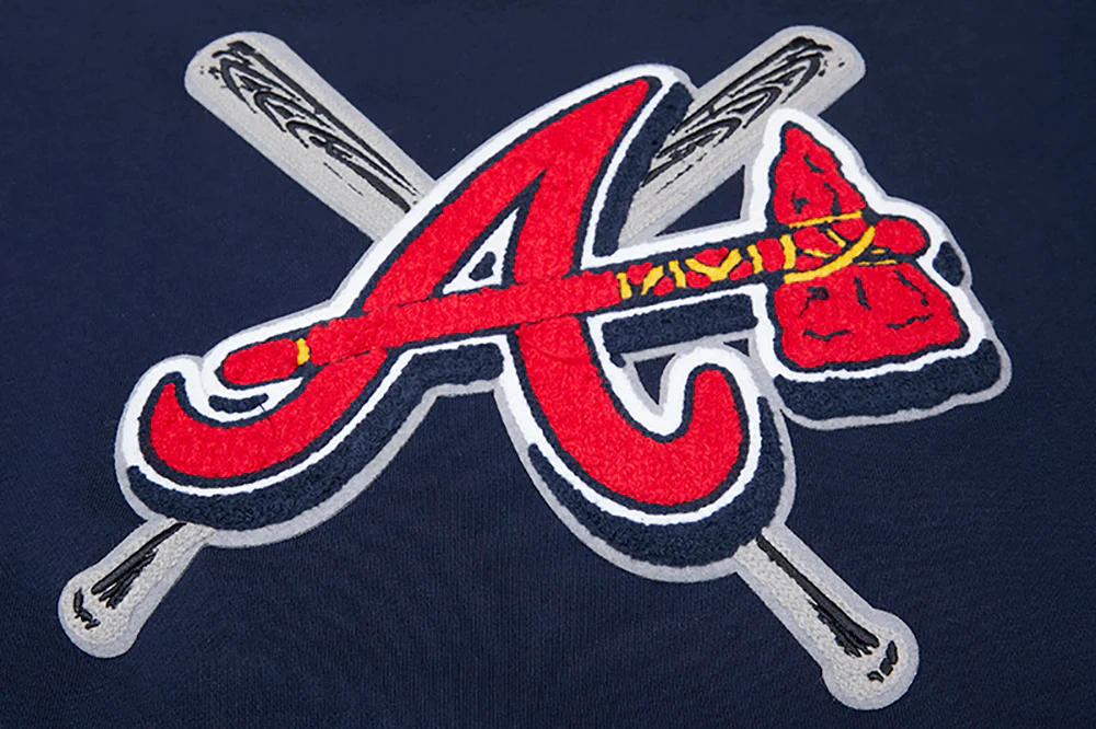 MLB ATLANTA BRAVES MASHUP WOMEN'S RIB CREWNECK (MIDNIGHT NAVY/RED/MIDNIGHT NAVY) - Image 5