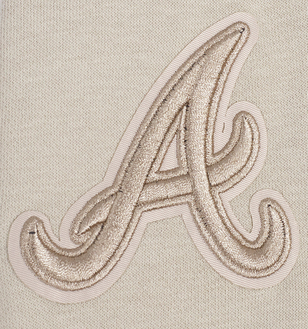 MLB ATLANTA BRAVES NEUTRAL WOMEN'S CREWNECK (TAUPE) - Image 6