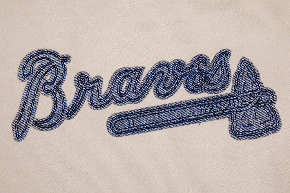 MLB ATLANTA BRAVES VARSITY BLUES WOMEN'S CREWNECK (LINEN) - Image 7