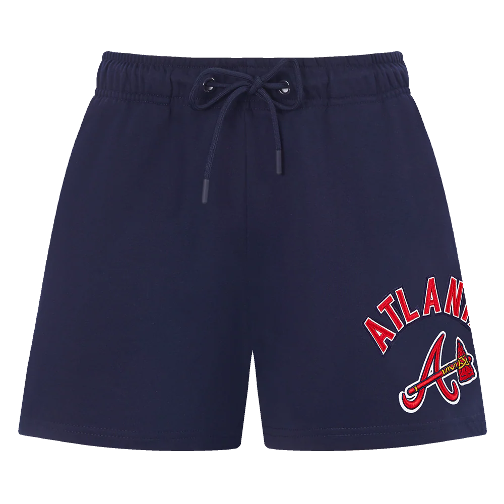 MLB ATLANTA BRAVES CLASSIC WOMEN'S FLEECE SHORT (MIDNIGHT NAVY) - Image 2