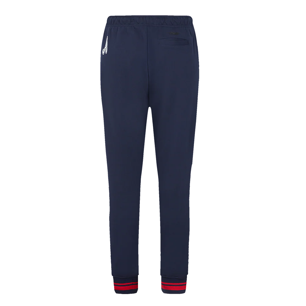 MLB ATLANTA BRAVES PRO PREP W RIB FLEECE WOMEN'S SWEATPANT (MIDNIGHT NAVY/RED/MIDNIGHT NAVY) - Image 3