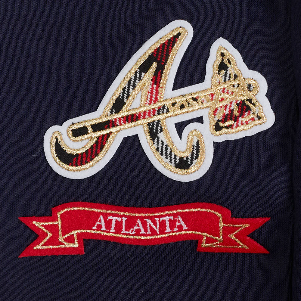 MLB ATLANTA BRAVES PRO PREP W RIB FLEECE WOMEN'S SWEATPANT (MIDNIGHT NAVY/RED/MIDNIGHT NAVY) - Image 5