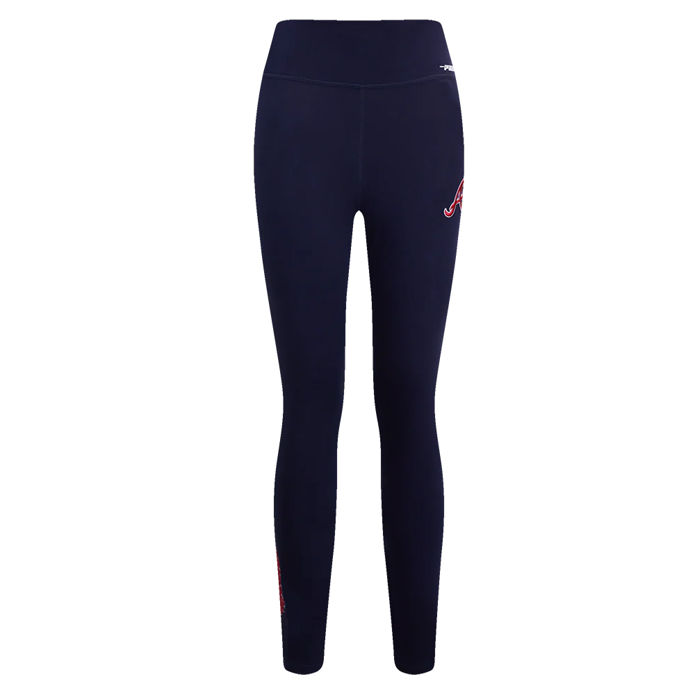 MLB ATLANTA BRAVES SCRIPT TAIL WOMEN'S HIGH WAIST JERSEY LEGGING (MIDNIGHT NAVY) - Image 2