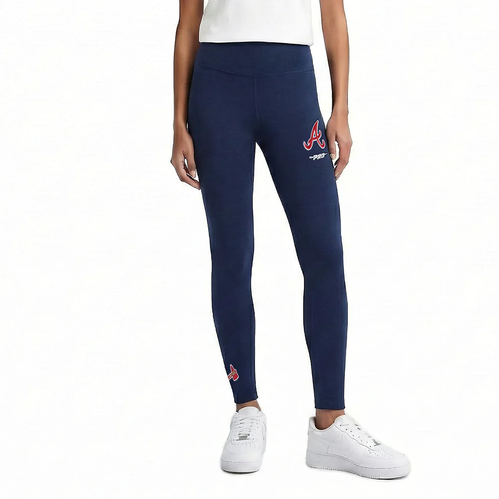 MLB ATLANTA BRAVES CLASSIC CHENILLE WOMEN'S HW JERSEY LEGGING (MIDNIGHT NAVY)