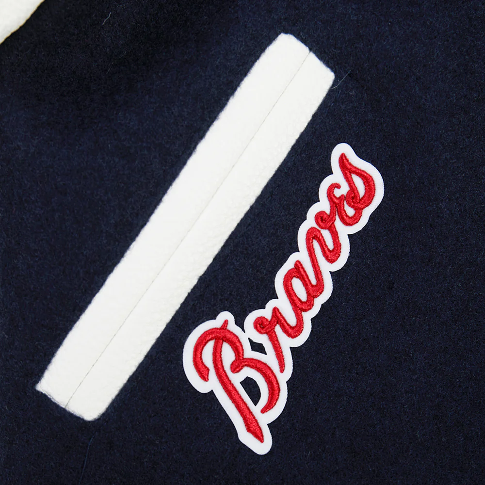 MLB ATLANTA BRAVES CLASSIC TODDLER BOYS WOOL VARSITY JACKET (MIDNIGHT NAVY/WHITE) - Image 6
