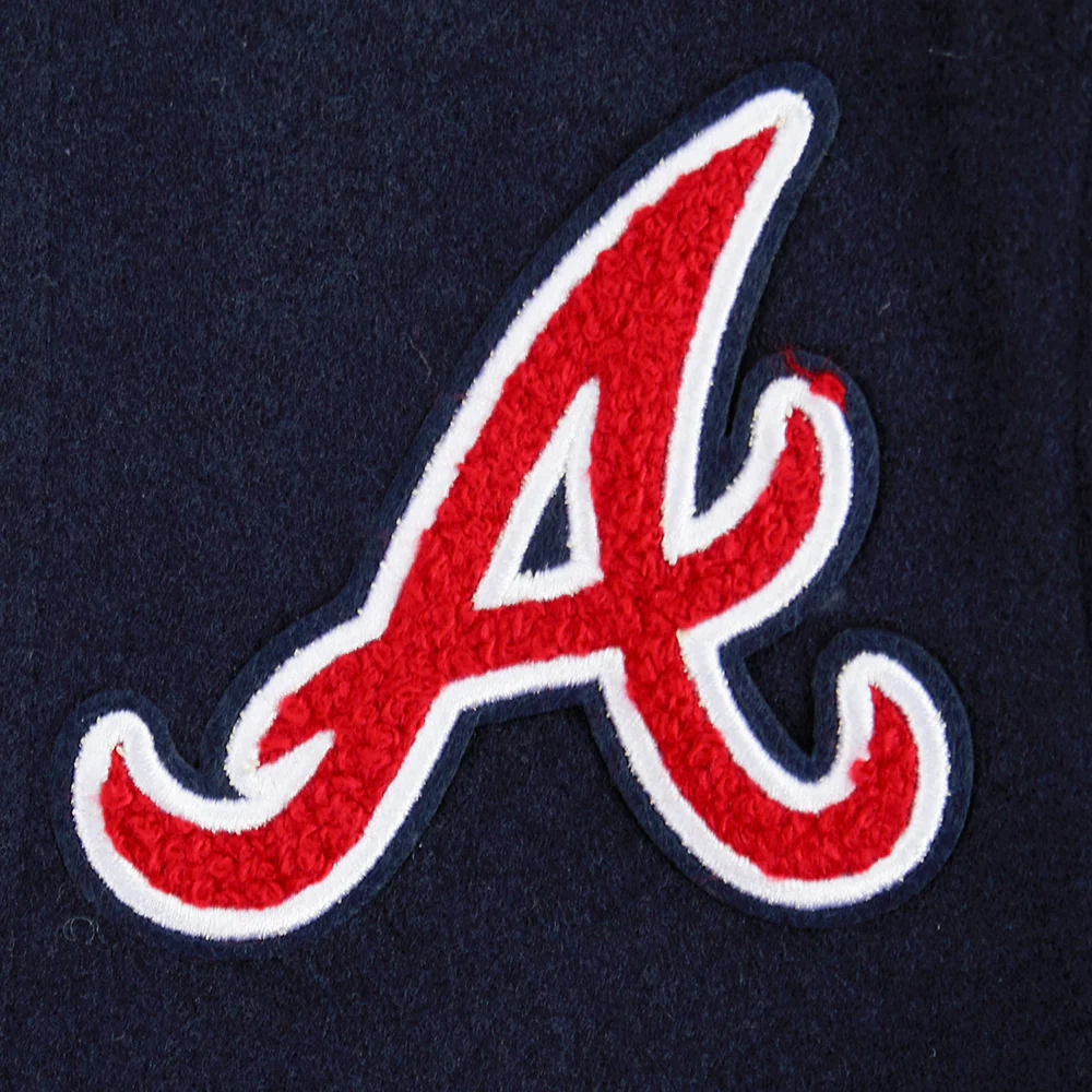 MLB ATLANTA BRAVES CLASSIC TODDLER BOYS WOOL VARSITY JACKET (MIDNIGHT NAVY/WHITE) - Image 7