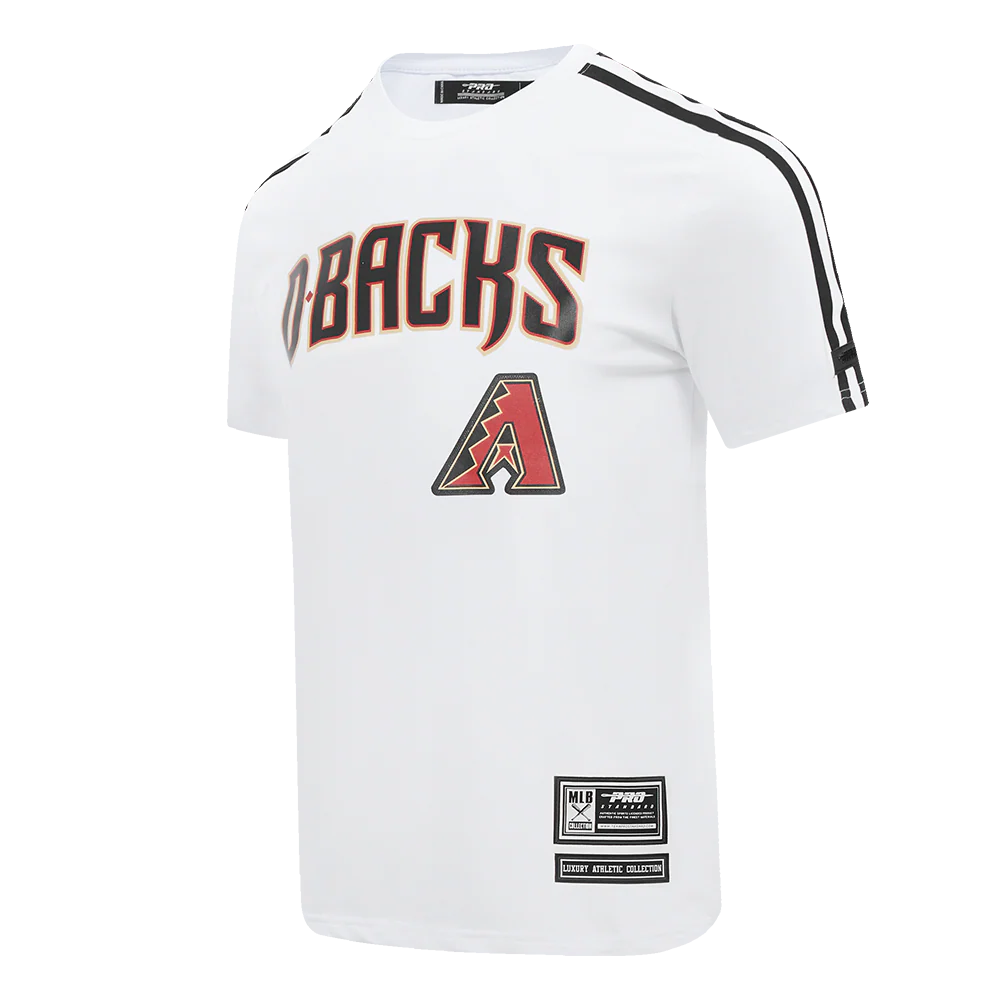 MLB ARIZONA DIAMONDBACKS CLASSIC MEN'S STRIPED TOP (WHITE/BLACK) - Image 2