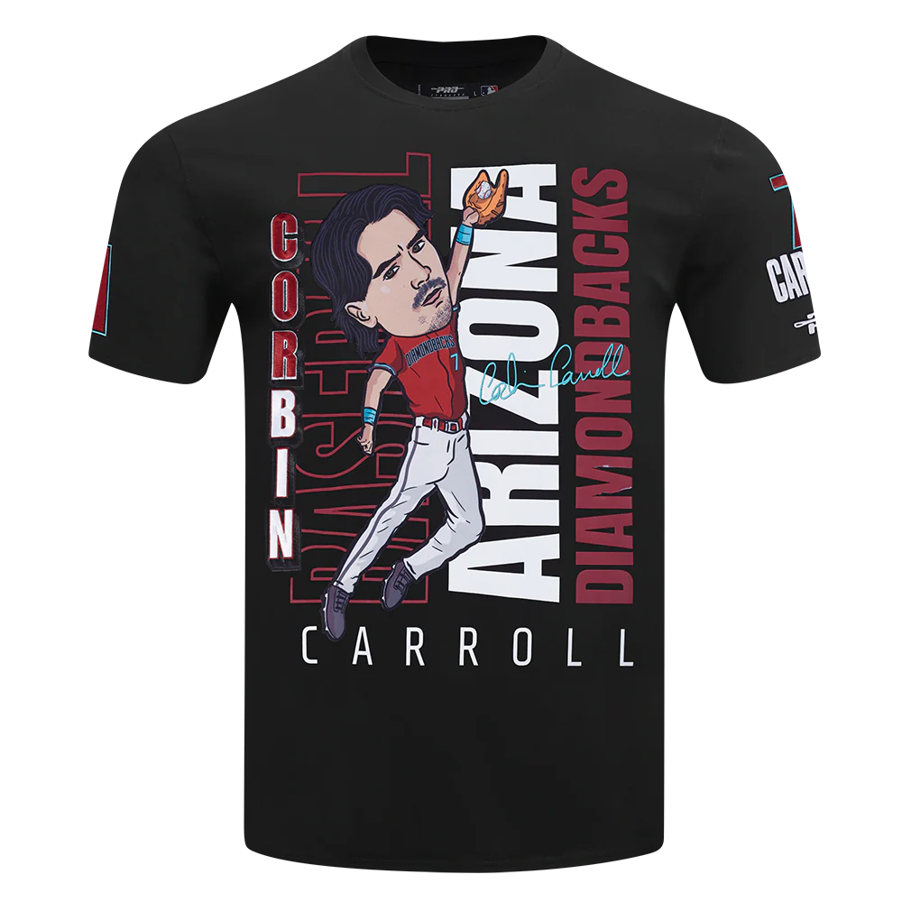 MLB ARIZONA DIAMONDBACKS CORBIN CARROLL #7 REMIX AVATAR SINGLE JERSEY MEN'S TOP (BLACK)
