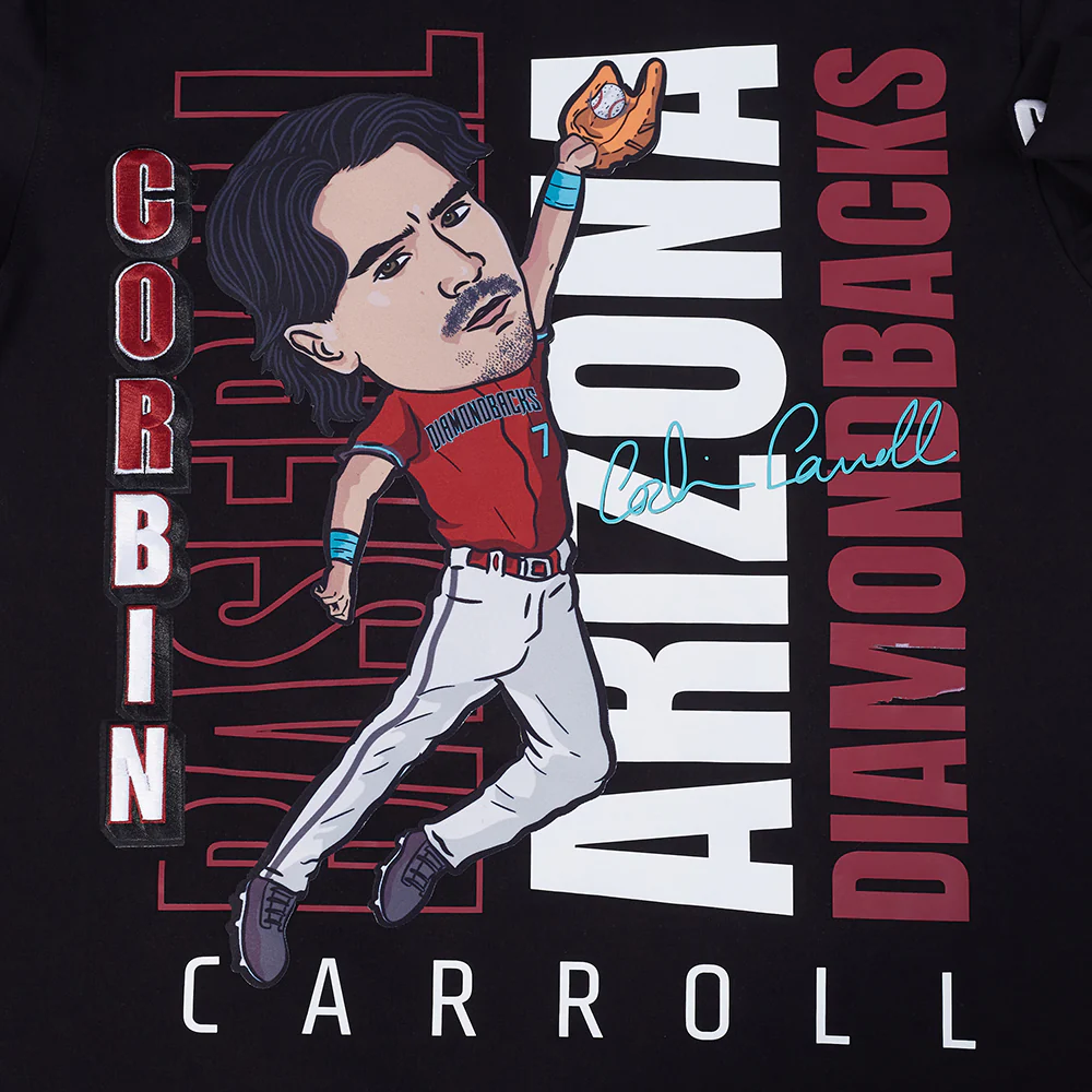 MLB ARIZONA DIAMONDBACKS CORBIN CARROLL #7 REMIX AVATAR SINGLE JERSEY MEN'S TOP (BLACK) - Image 8
