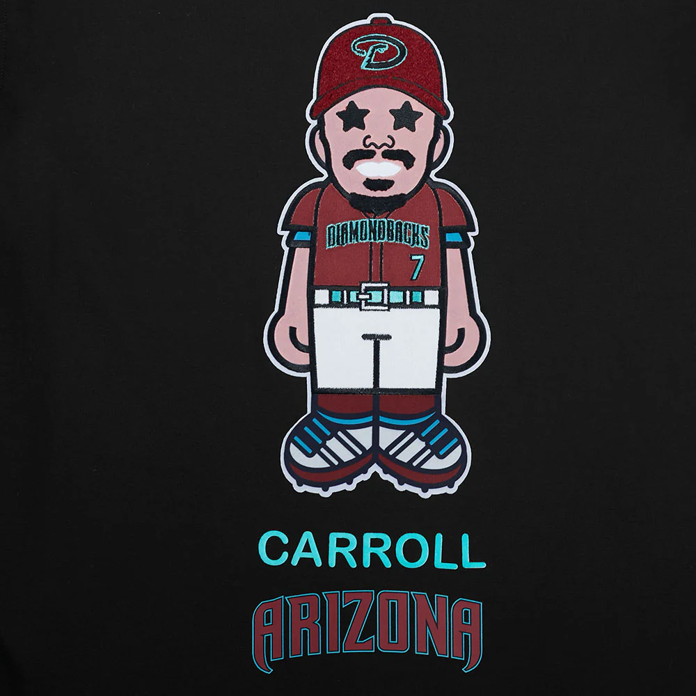 MLB ARIZONA DIAMONDBACKS CORBIN CARROLL #7 AVATAR SINGLE JERSEY MEN'S TOP (BLACK) - Image 5