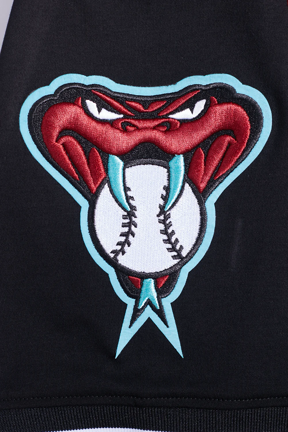 MLB ARIZONA DIAMONDBACKS CLASSIC CHENILLE MEN'S SHORT SLEEVE PULLOVER HOODIE (BLACK) - Image 11