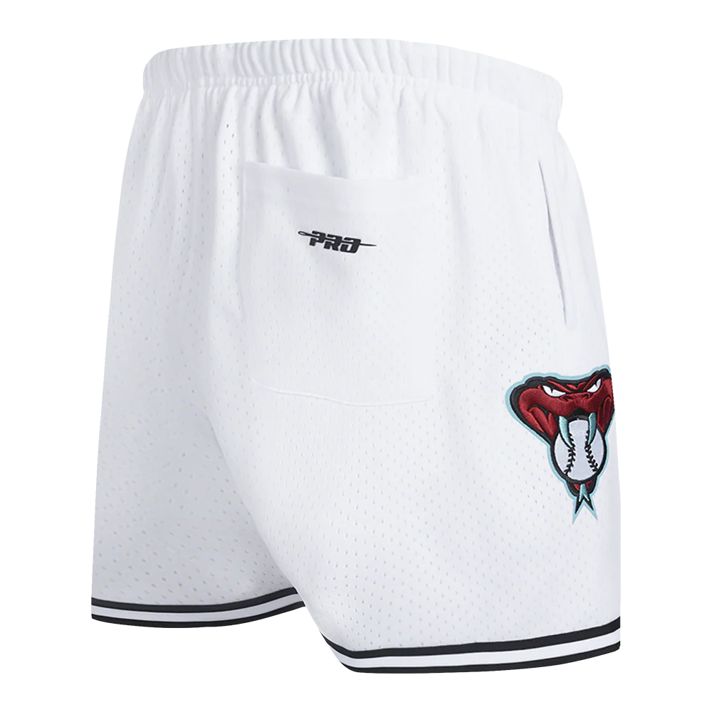 MLB ARIZONA DIAMONDBACKS CLASSIC MESH MEN'S SHORT (WHITE/BLACK/WHITE) - Image 3