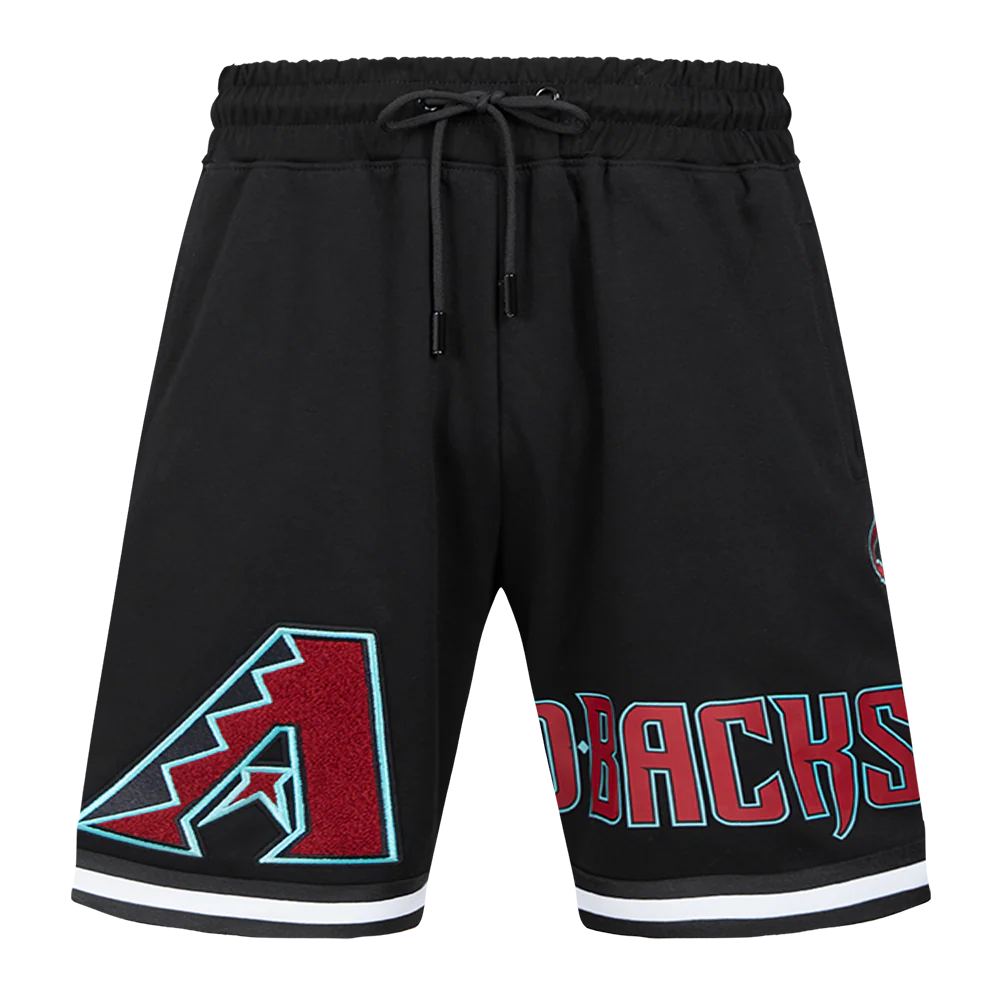 MLB ARIZONA DIAMONDBACKS CLASSIC CHENILLE MEN'S ATHLETIC SHORT (BLACK) - Image 2