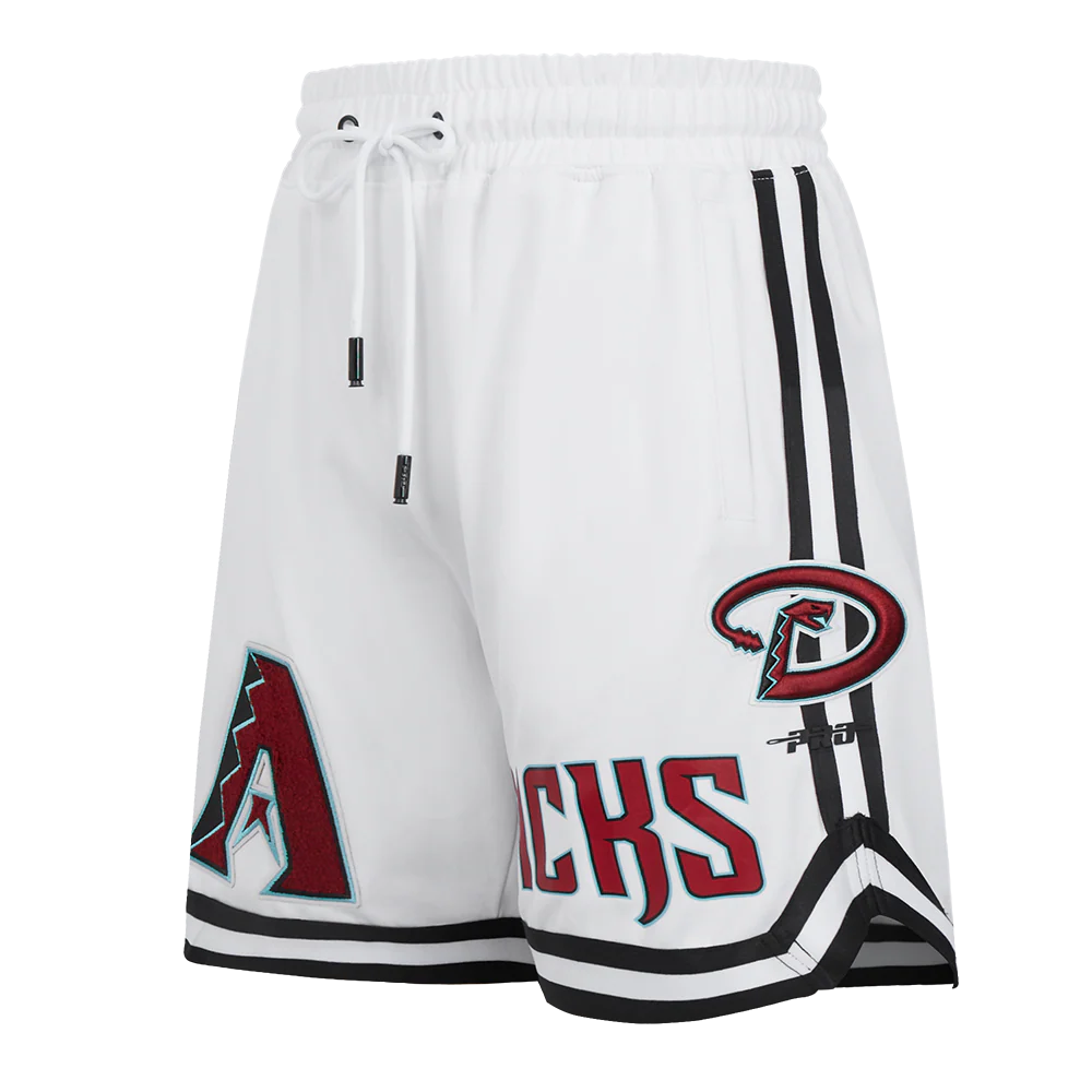 MLB ARIZONA DIAMONDBACKS CLASSIC CHENILLE MEN'S SHORT (WHITE / BLACK / WHTE) - Image 5