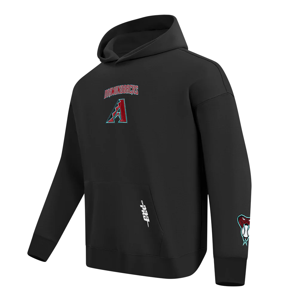 MLB ARIZONA DIAMONDBACKS WINGSPAN MEN'S DROP SHOULDER FLC PO HOODIE (BLACK) - Image 3