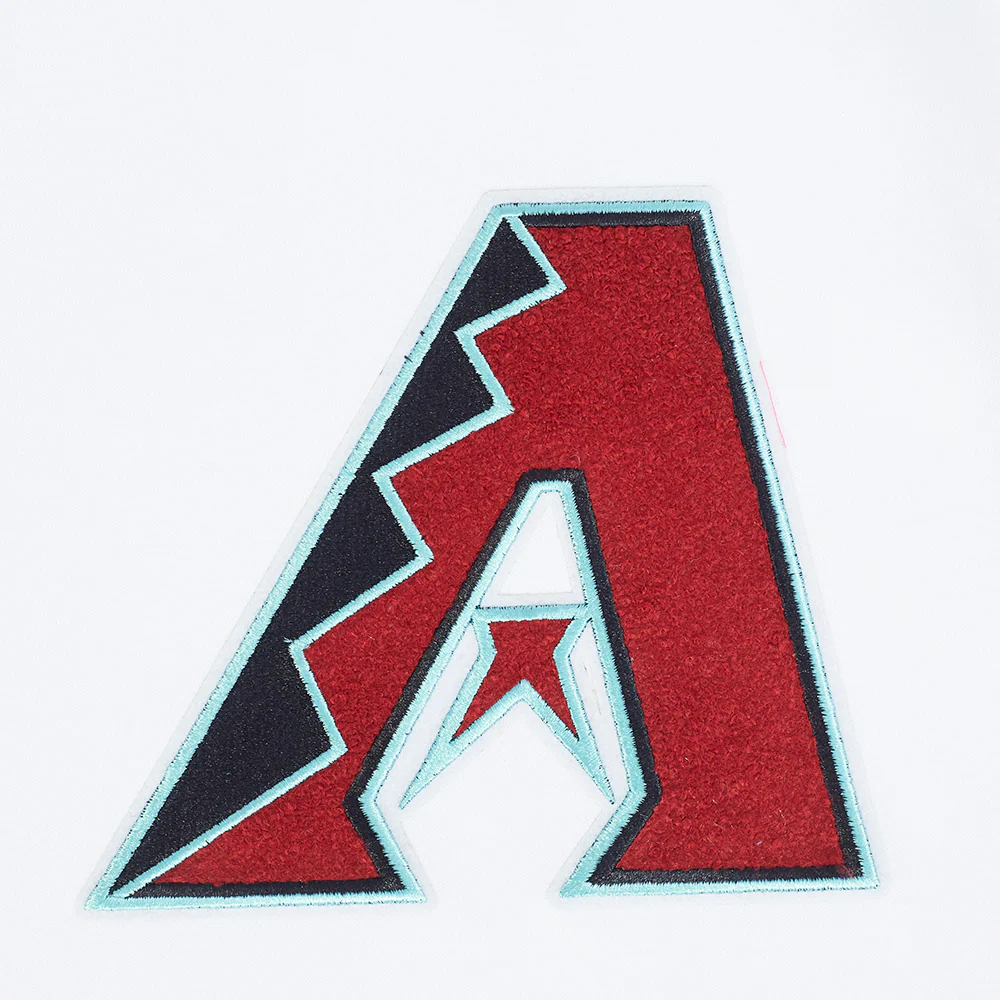 MLB ARIZONA DIAMONDBACKS CLASSIC CHENILLE MEN'S PULLOVER HOODIE (WHITE) - Image 5