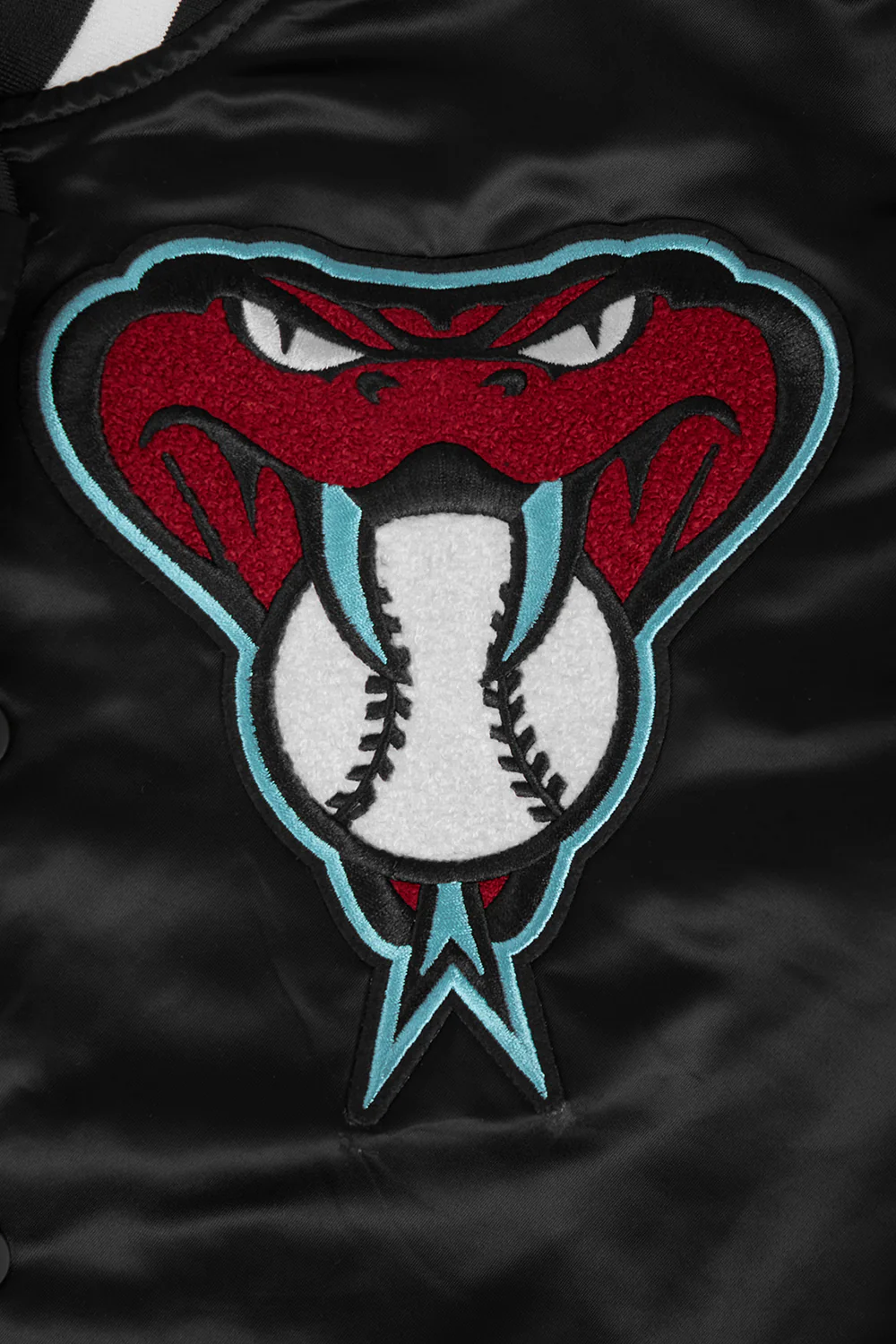 MLB ARIZONA DIAMONDBACKS MASHUP MEN'S RIB SATIN JACKET (BLACK) - Image 6