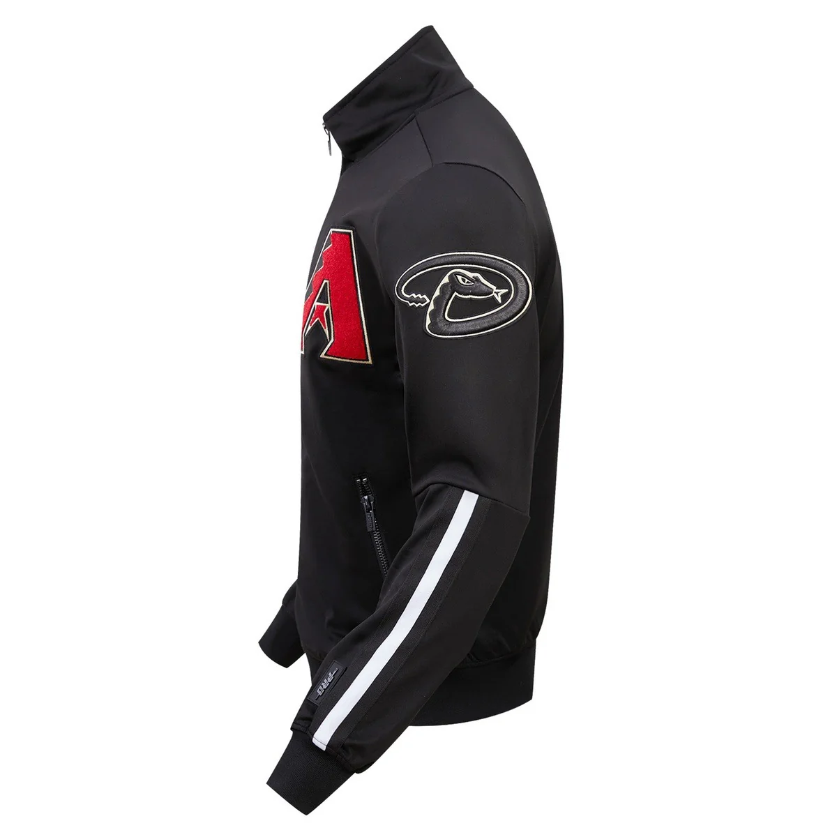 MLB ARIZONA DIAMONDBACKS CLASSIC MEN'S TRACK JACKET (BLACK) - Image 3