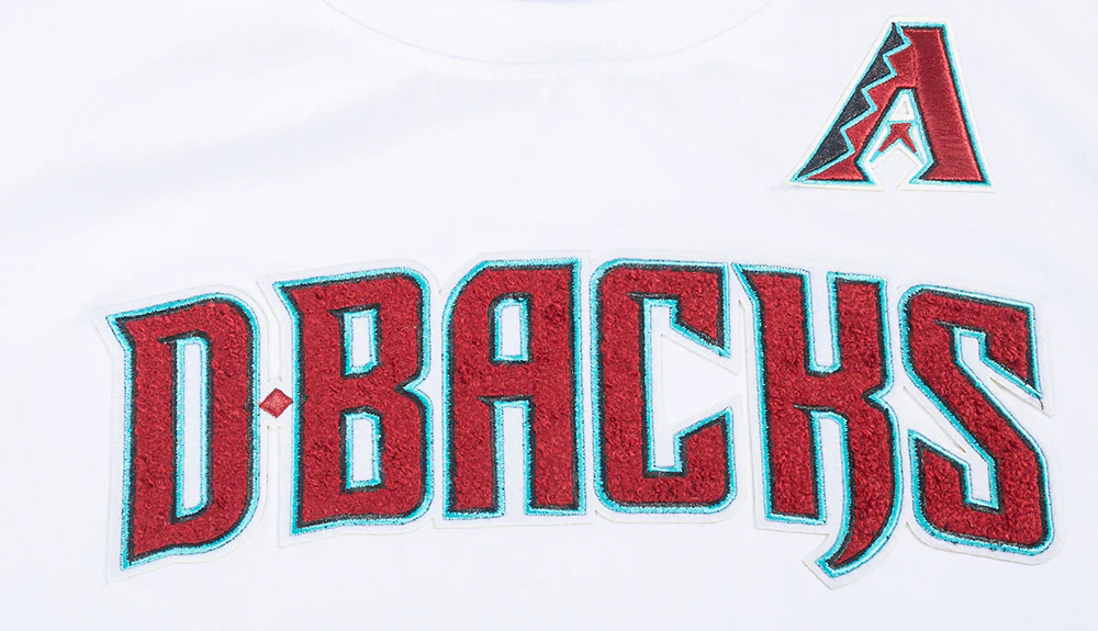 MLB ARIZONA DIAMONDBACKS CLASSIC SHORT SLEEVE WOMEN'S SINGLE JERSEY SLIM FIT TOP (WHITE) - Image 5