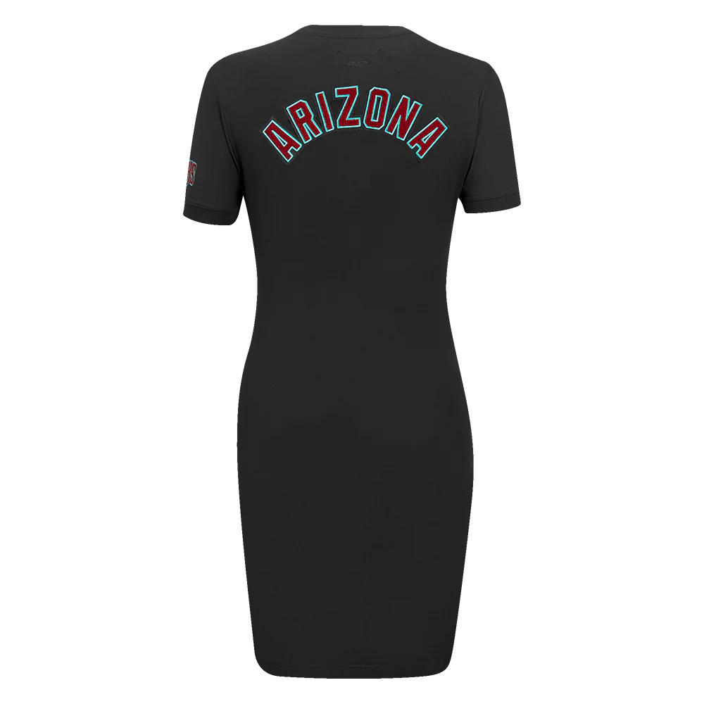 MLB ARIZONA DIAMONDBACKS CLASSIC WOMEN'S BODYCON DRESS (BLACK) - Image 3