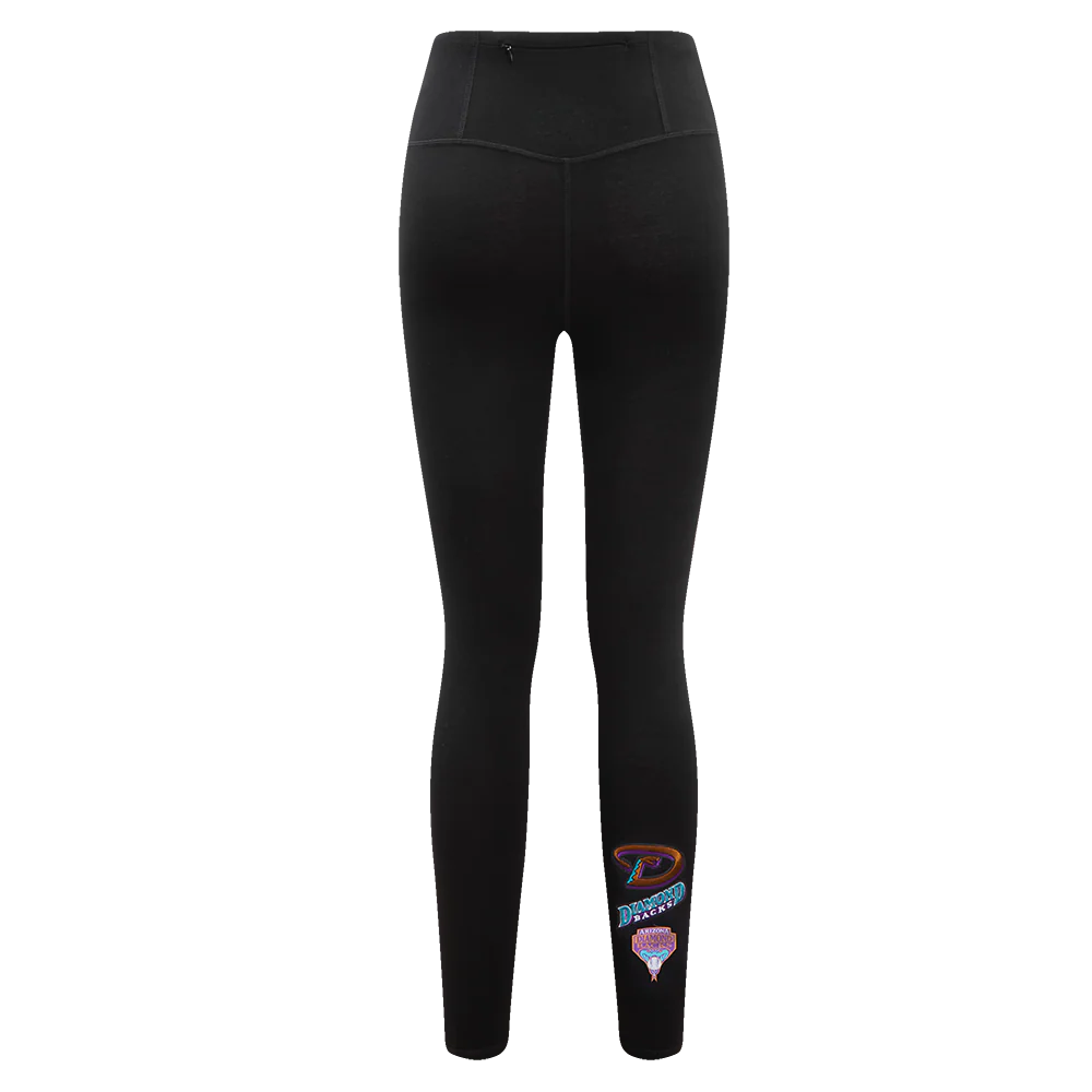 MLB ARIZONA DIAMONDBACKS RETRO CLASSIC WOMEN'S JERSEY LEGGING (BLACK) - Image 3