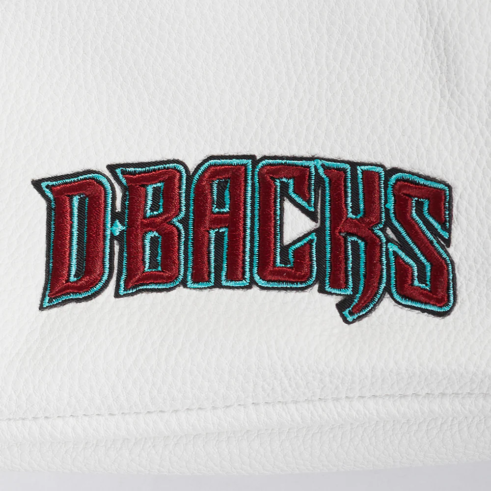 MLB ARIZONA DIAMONDBACKS CLASSIC WOMEN'S WOOL VARSITY JACKET (BLACK/WHITE) - Image 7