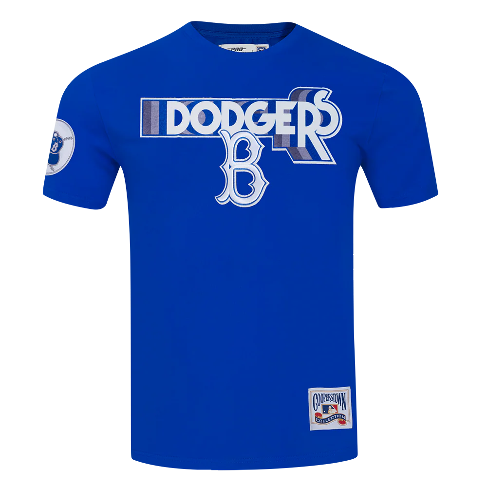 MLB BROOKLYN DODGERS RETRO ELEVATION MEN'S SINGLE JERSEY TOP (ROYAL BLUE)