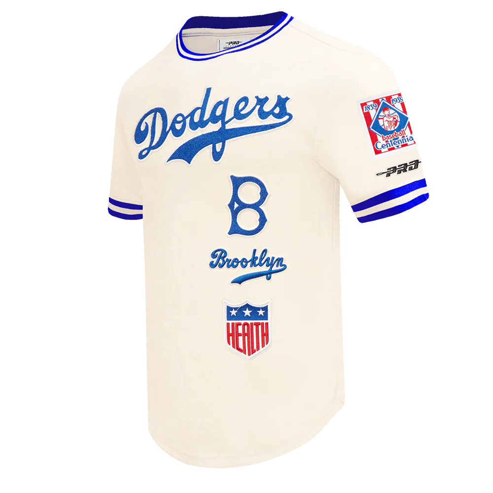 MLB BROOKLYN DODGERS RETRO CLASSICS MEN'S DK TOP (EGGSHELL/ROYAL BLUE) - Image 3