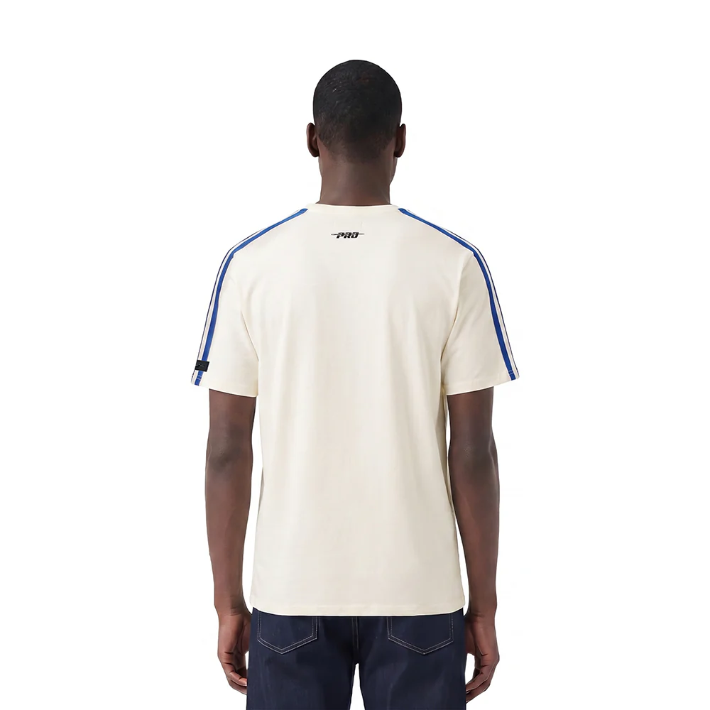 MLB BROOKLYN DODGERS RETRO CLASSIC MEN'S STRIPED TOP (EGGSHELL/ ROYAL BLUE) - Image 2