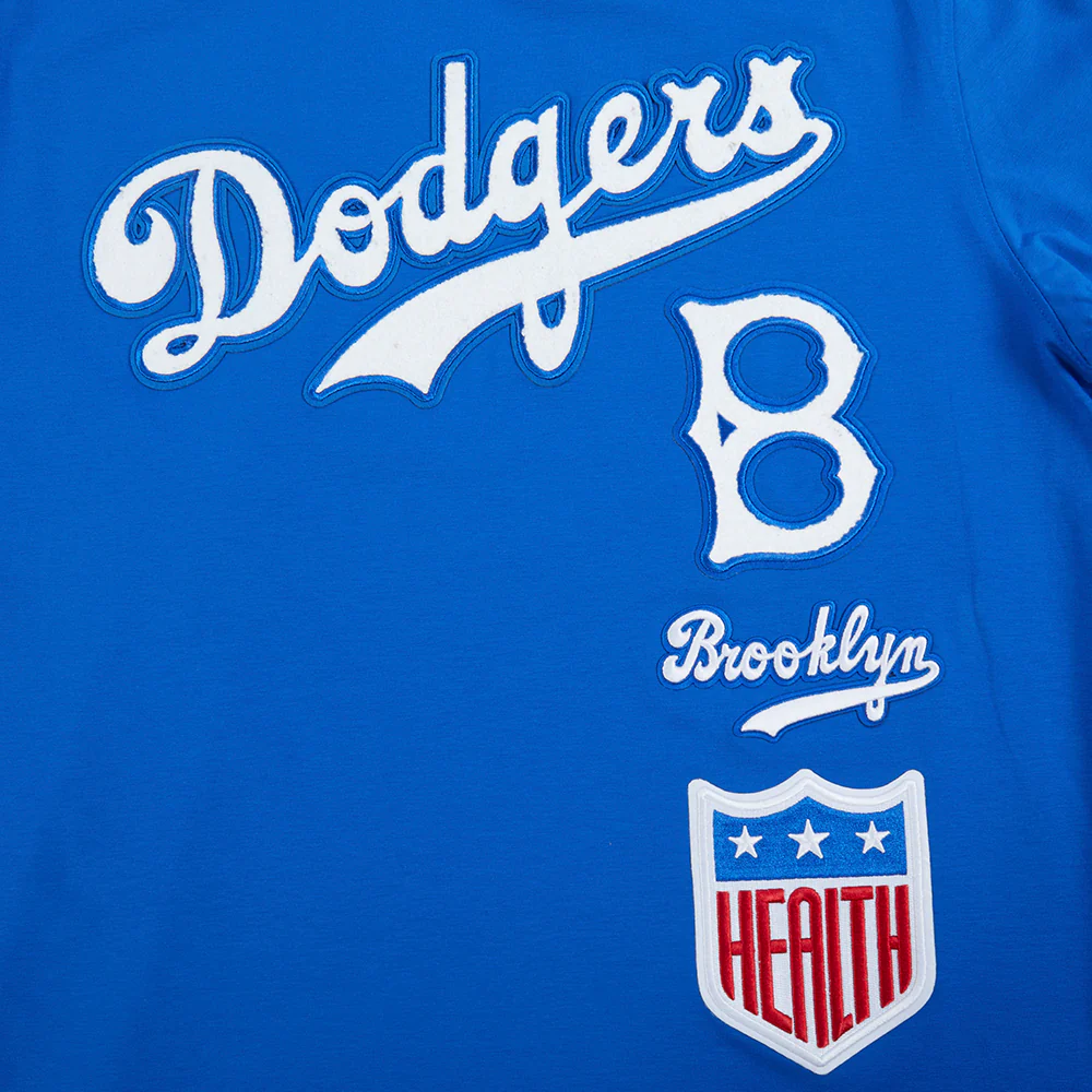 MLB BROOKLYN DODGERS RETRO CLASSIC MEN'S STRIPED TOP (ROYAL BLUE) - Image 6