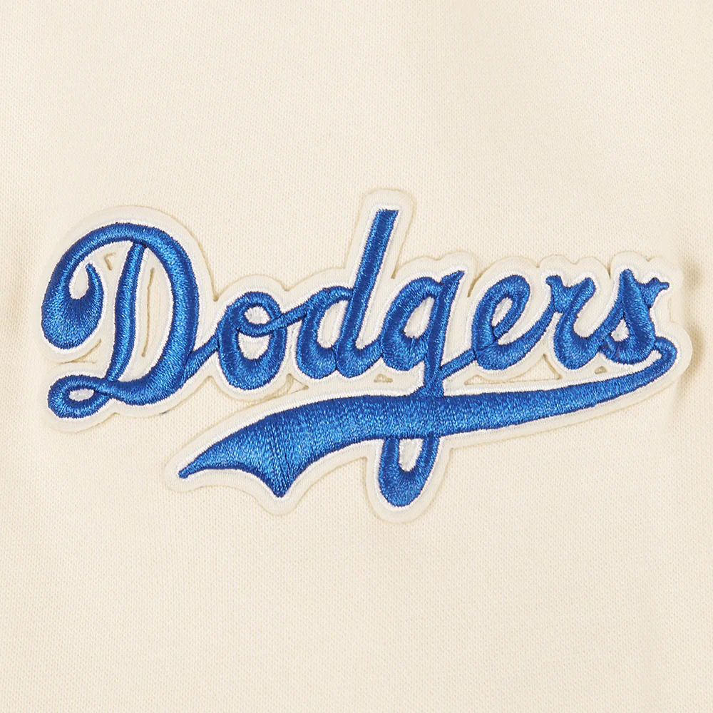 MLB BROOKLYN DODGERS RETRO CLASSIC MEN'S PULLOVER HOODIE (EGGSHELL/ ROYAL BLUE) - Image 6