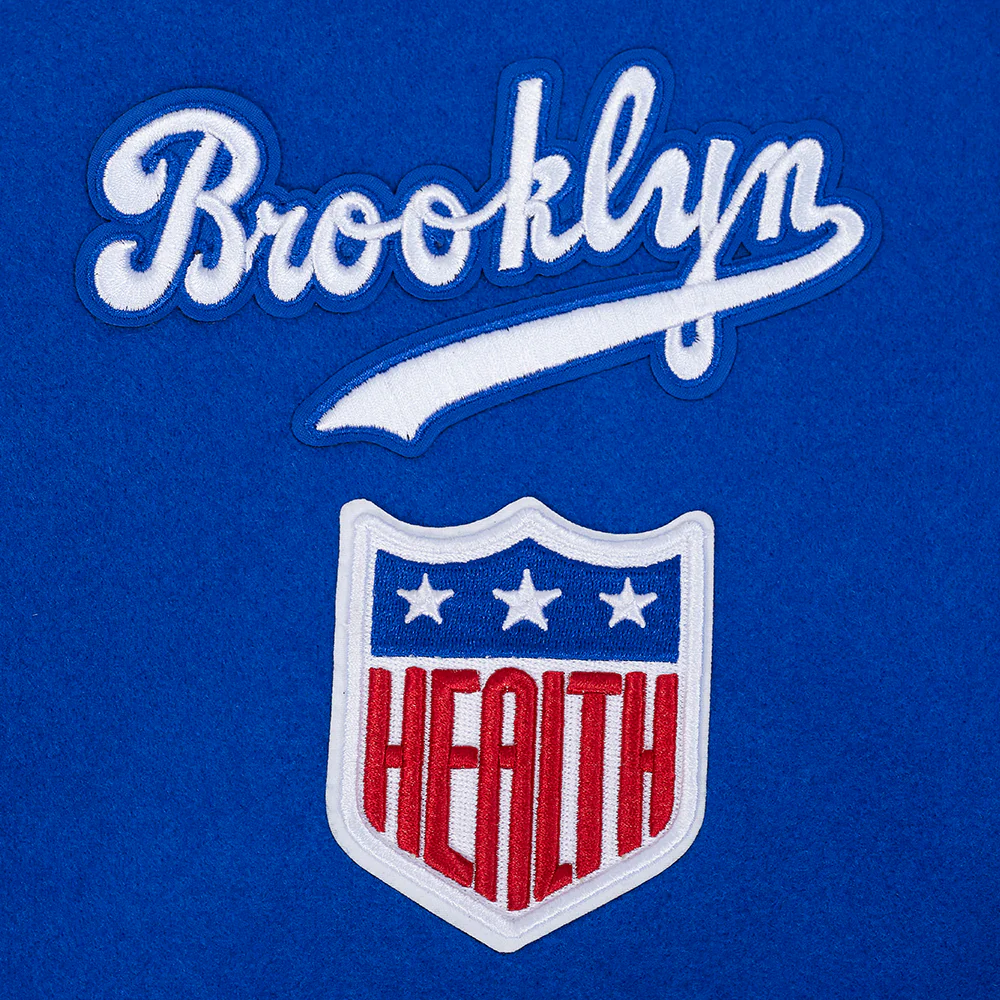 MLB BROOKLYN DODGERS RETRO CLASSIC MEN'S RIB WOOL VARSITY JACKET (ROYAL BLUE/WHITE) - Image 8
