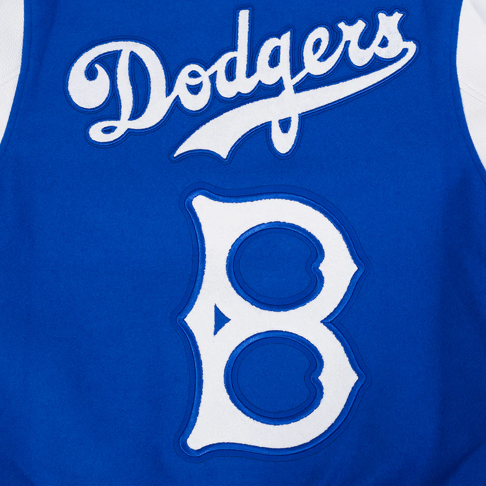 MLB BROOKLYN DODGERS RETRO CLASSIC MEN'S RIB WOOL VARSITY JACKET (ROYAL BLUE/WHITE) - Image 9
