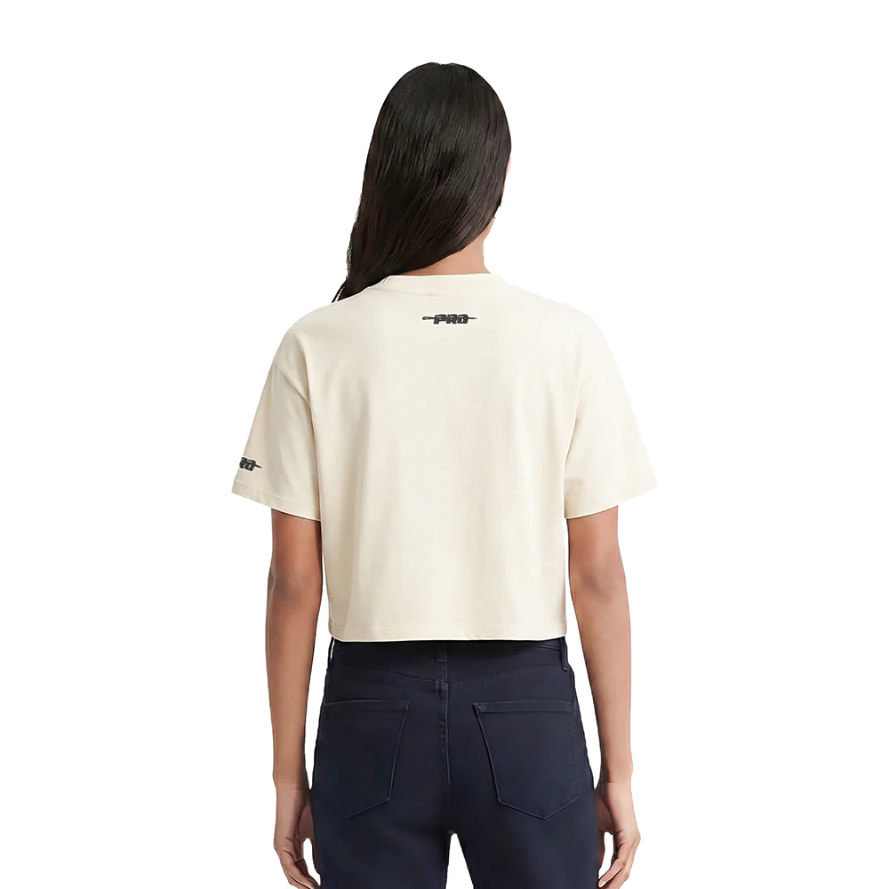 MLB BROOKLYN DODGERS RETRO CLASSICS WOMEN'S S/S BOXY TOP (EGGSHELL) - Image 2