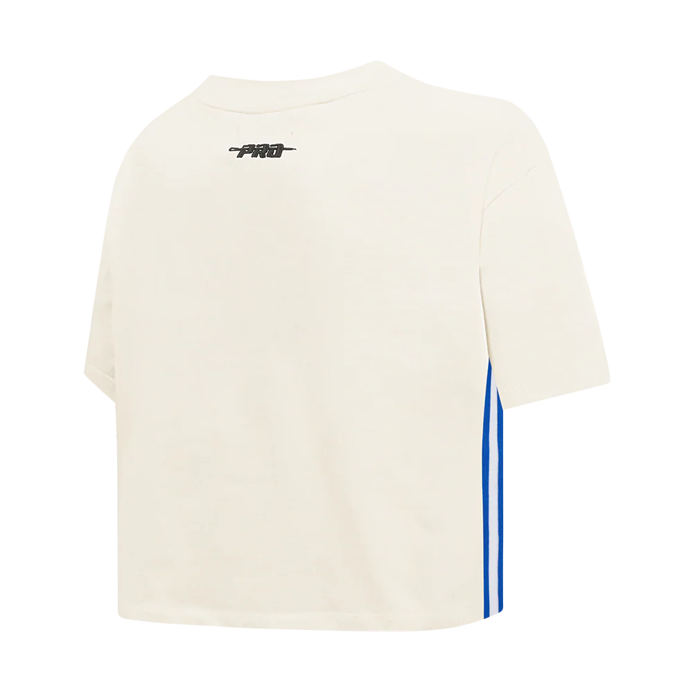 MLB BROOKLYN DODGERS RETRO CLASSICS WOMEN'S S/S BOXY TOP (EGGSHELL) - Image 4