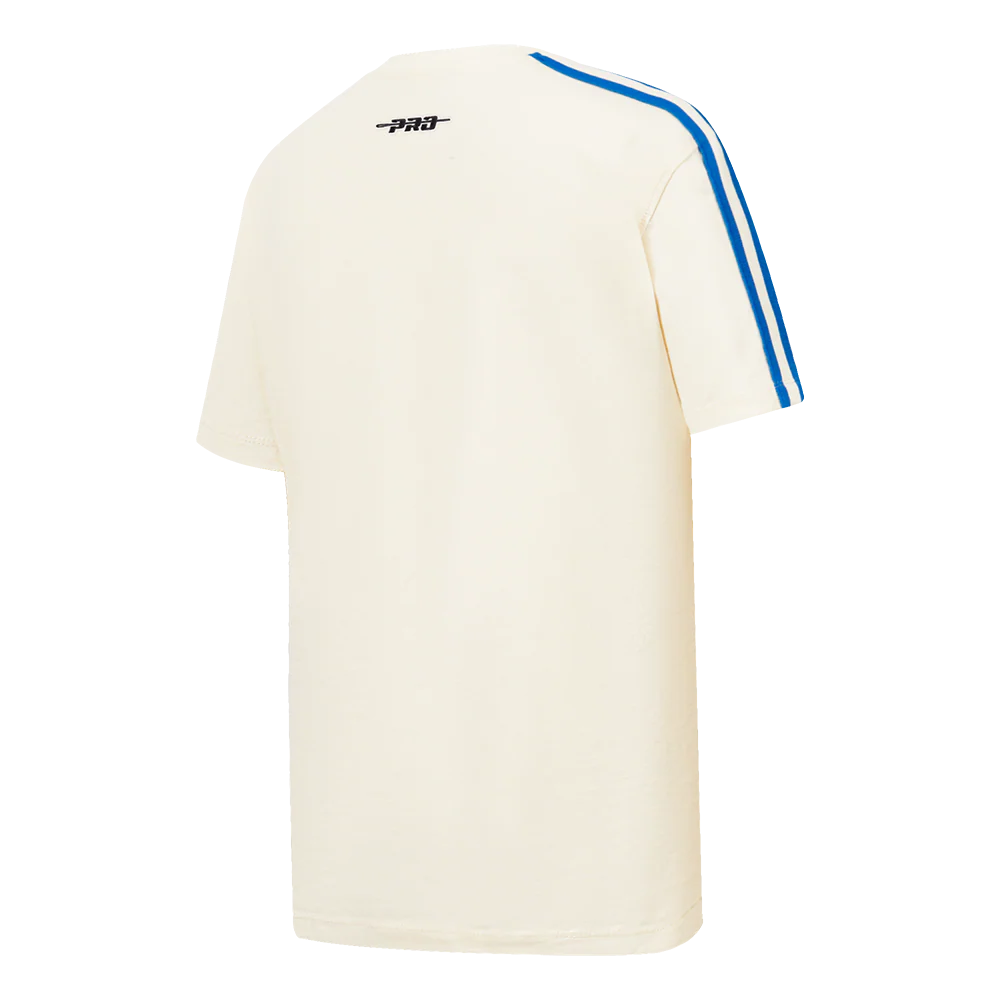 MLB BROOKLYN DODGERS RETRO CLASSIC BIG BOYS SHORT SLEEVE TAPING TEE (EGGSHELL/ROYAL BLUE) - Image 4