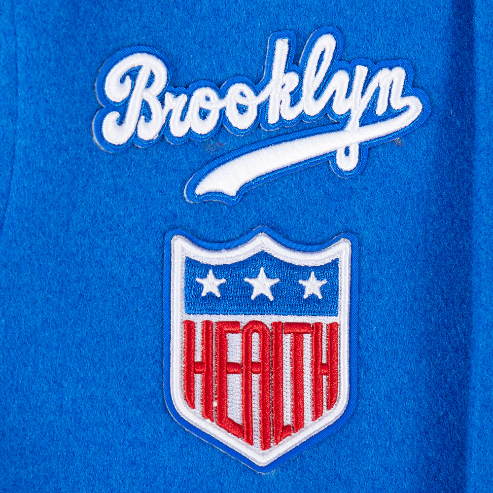 MLB BROOKLYN DODGERS RETRO CLASSIC LITTLE BOYS RIB WOOL VARSITY JACKET (ROYAL BLUE/WHITE) - Image 6