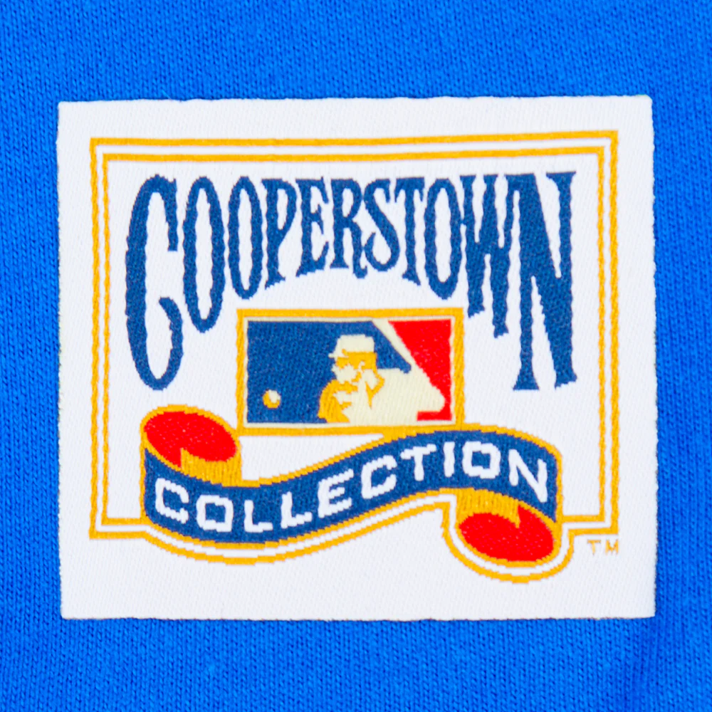 MLB BROOKLYN DODGERS RETRO CLASSIC TODDLER BOYS SHORT SLEEVE STRIPED RIB TEE (ROYAL BLUE) - Image 6