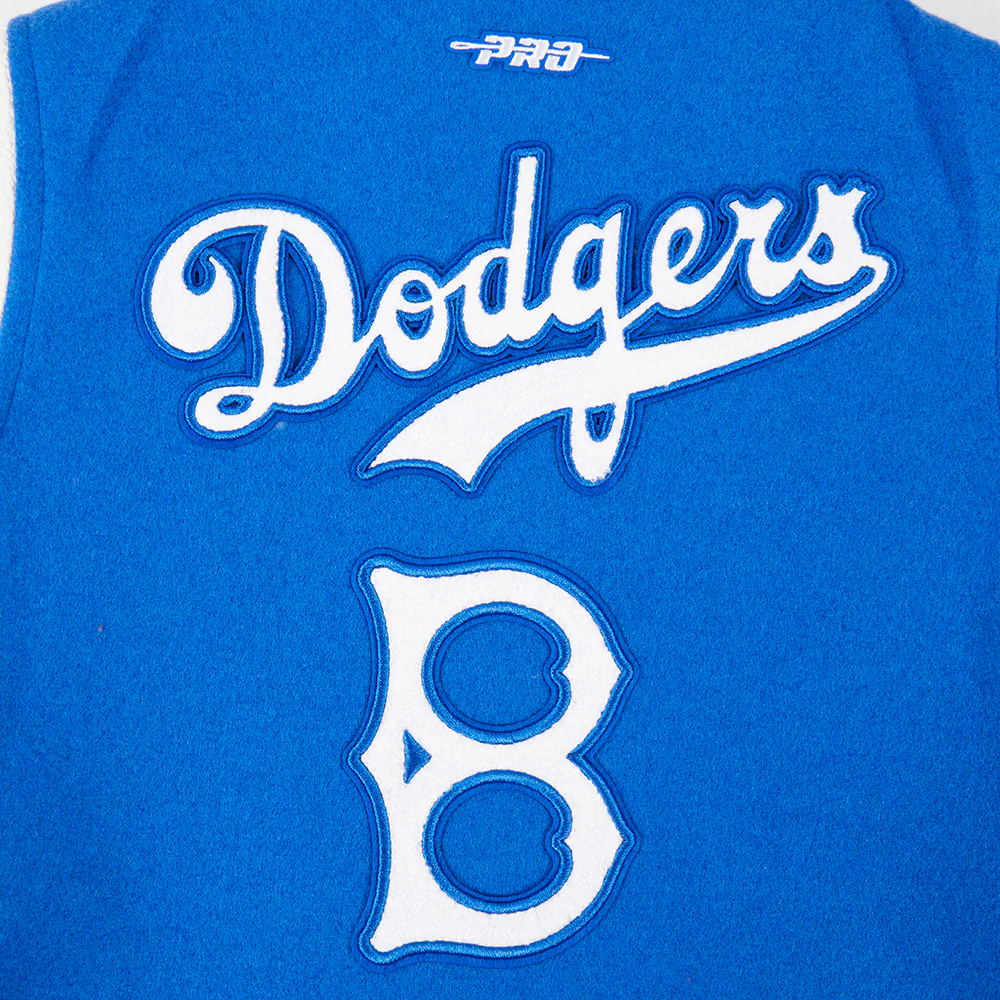 MLB BROOKLYN DODGERS RETRO CLASSIC TODDLER BOYS RIB WOOL VARSITY JACKET (ROYAL BLUE/WHITE) - Image 10