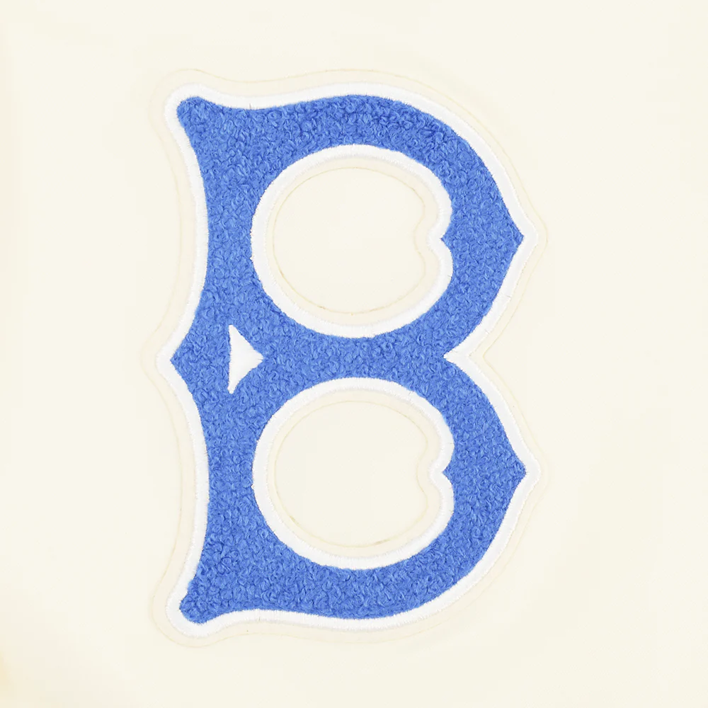 MLB BROOKLYN DODGERS RETRO CLASSICS WOMEN'S SATIN JACKET (EGGSHELL/ROYAL BLUE) - Image 5