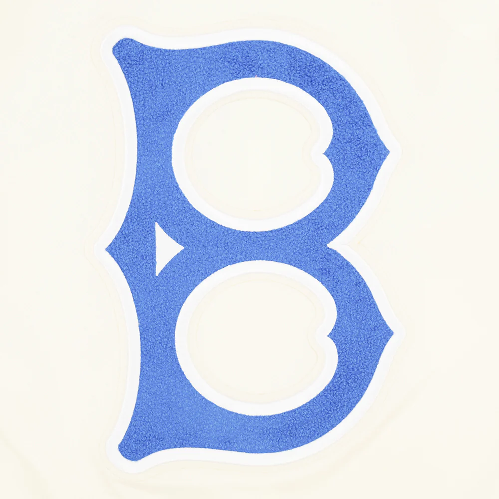 MLB BROOKLYN DODGERS RETRO CLASSICS WOMEN'S SATIN JACKET (EGGSHELL/ROYAL BLUE) - Image 9