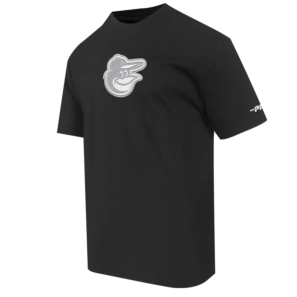 MLB BALTIMORE ORIOLES REVERSE FRENCH TERRY MEN'S DROP SHOULDER TEE (BLACK) - Image 6