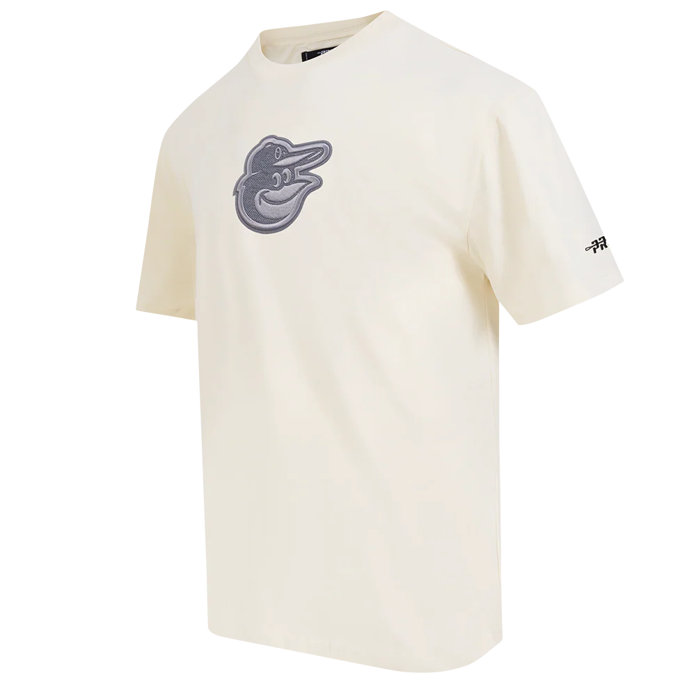MLB BALTIMORE ORIOLES REVERSE FRENCH TERRY MEN'S COTTON JERSEY DROP SHOULDER TOP (EGGSHELL) - Image 4