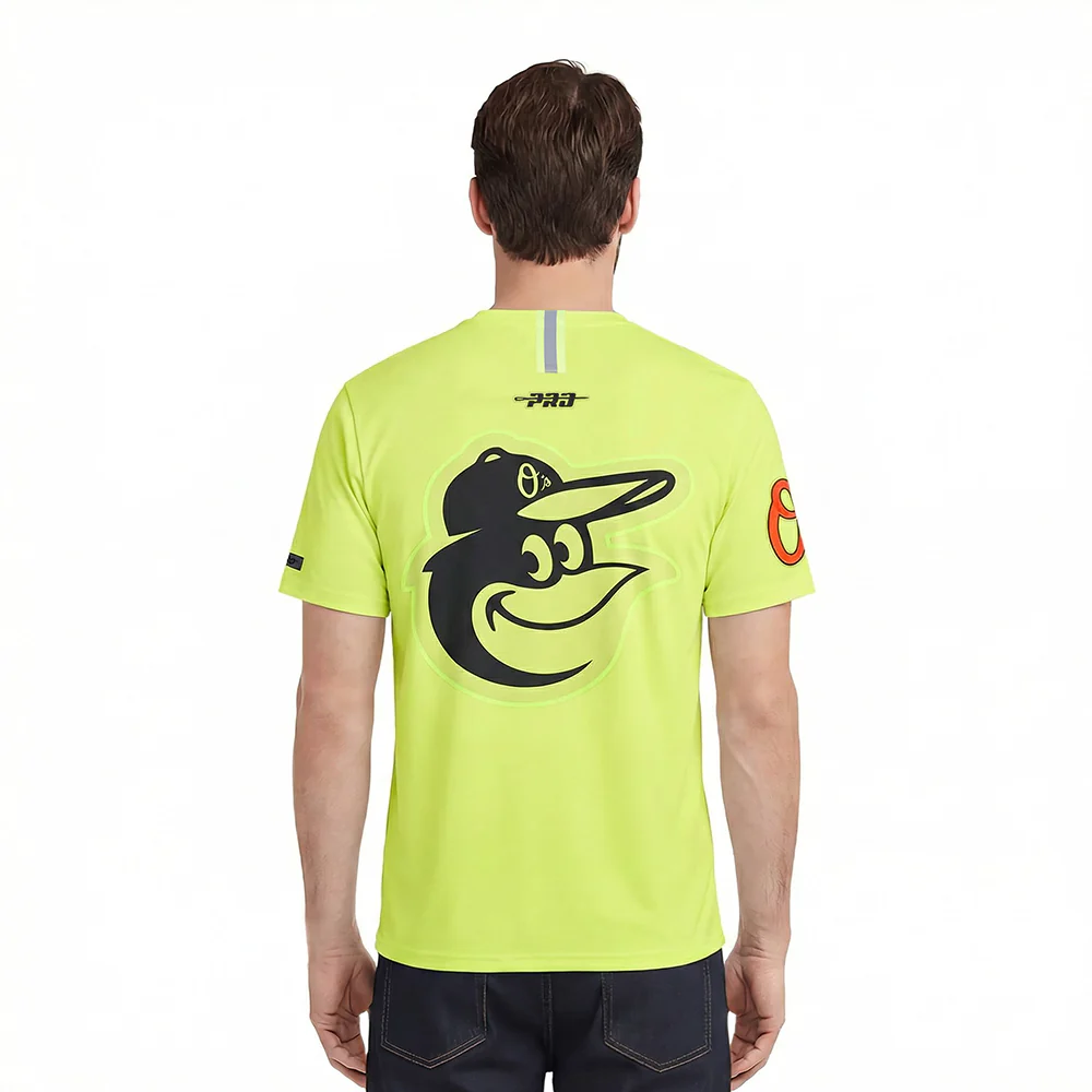 MLB BALTIMORE ORIOLES UNDER THE LIGHTS MEN'S SINGLE JERSEY TEE (HIGHLIGHTER YELLOW) - Image 2