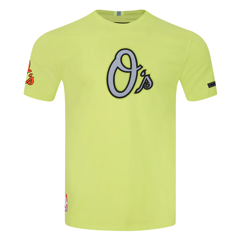 MLB BALTIMORE ORIOLES UNDER THE LIGHTS MEN'S SINGLE JERSEY TEE (HIGHLIGHTER YELLOW) - Image 3