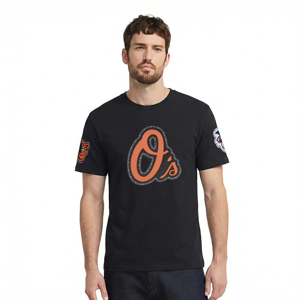 MLB BALTIMORE ORIOLES DIY PICK STITCH MEN'S SINGLE JERSEY TOP (BLACK)