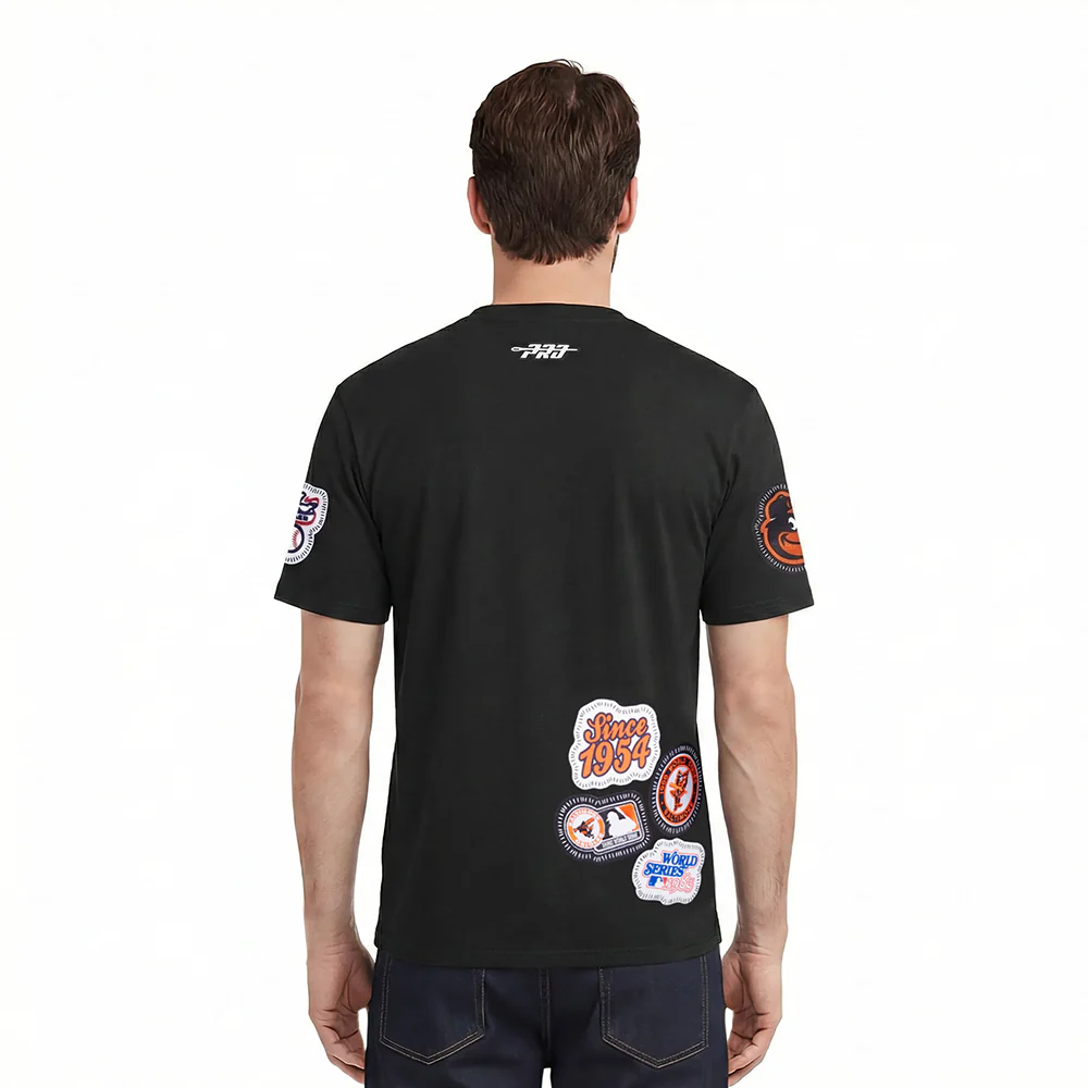 MLB BALTIMORE ORIOLES DIY PICK STITCH MEN'S SINGLE JERSEY TOP (BLACK) - Image 2