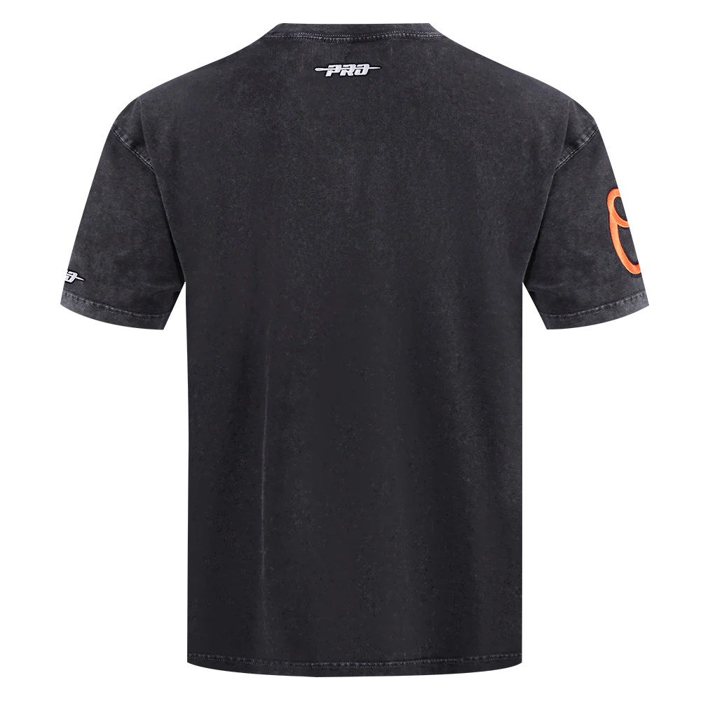 MLB BALTIMORE ORIOLES CHROME MEN'S CJ DROP SHOULDER TEE (WASHED BLACK) - Image 3