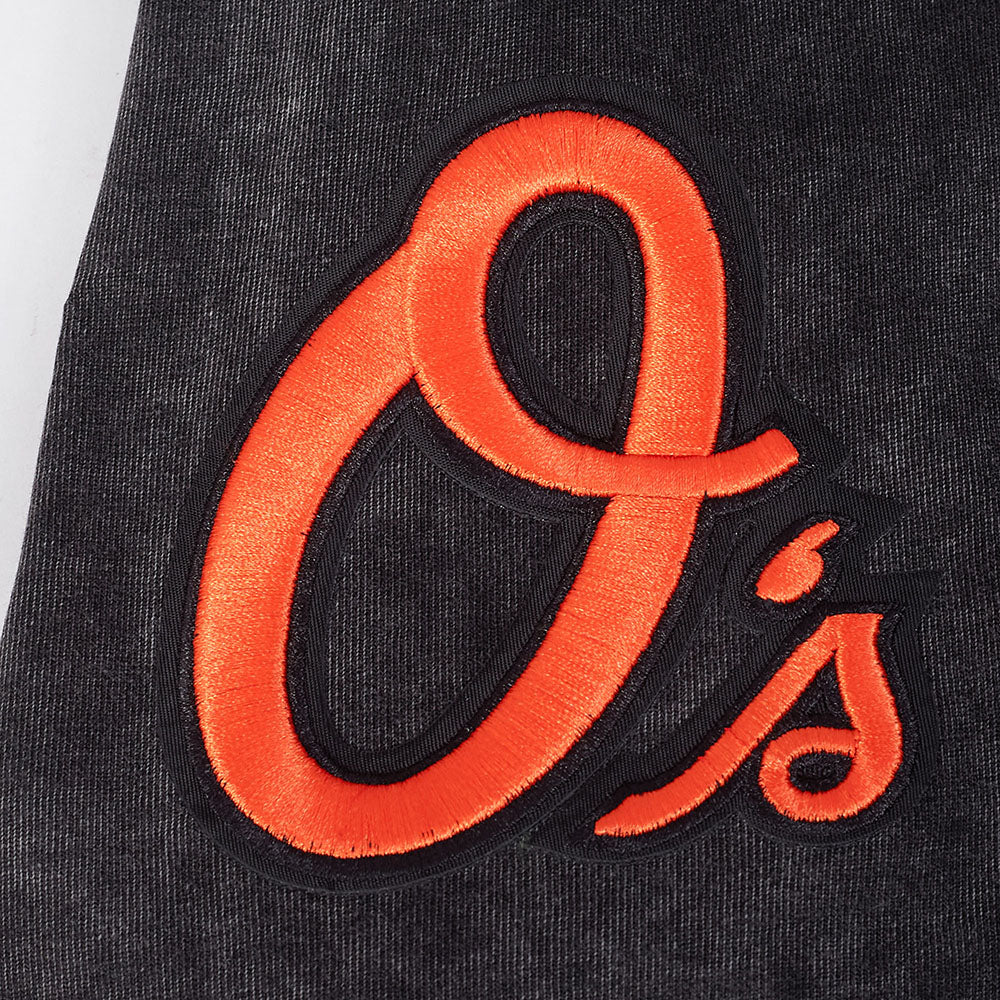 MLB BALTIMORE ORIOLES CHROME MEN'S CJ DROP SHOULDER TEE (WASHED BLACK) - Image 7